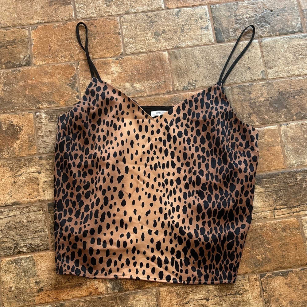 Good American Leopard Print Top